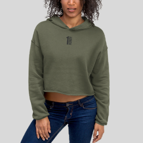 1 Hundy Crop Hoodie