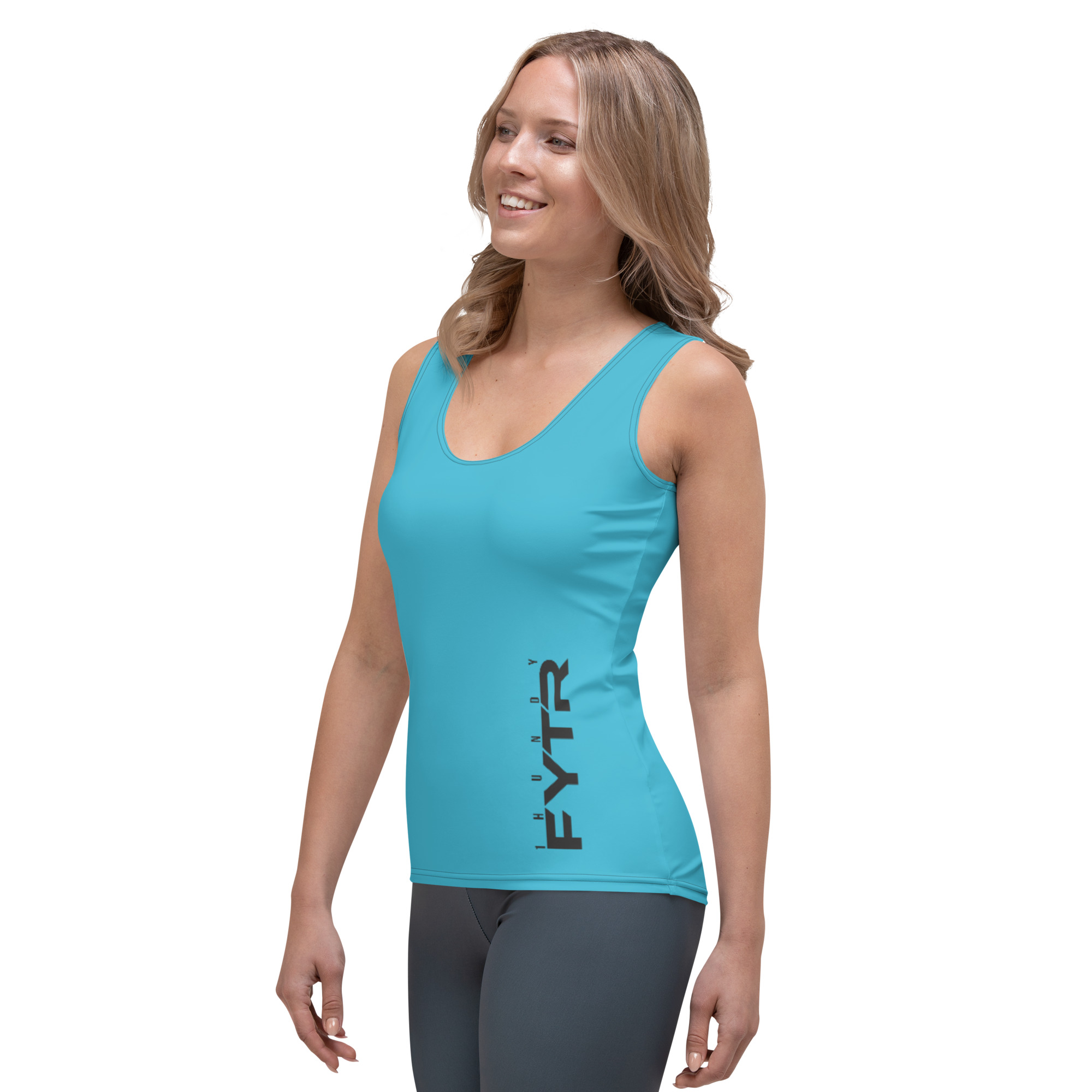 Women's FYTR Collection Cyan Tank Top - 1HUNDY Official Store